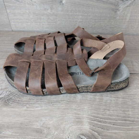Haflinger Sandals Mens Brown Leather Peter Gladiator Fisherman Strappy Size 11 - Picture 5 of 14